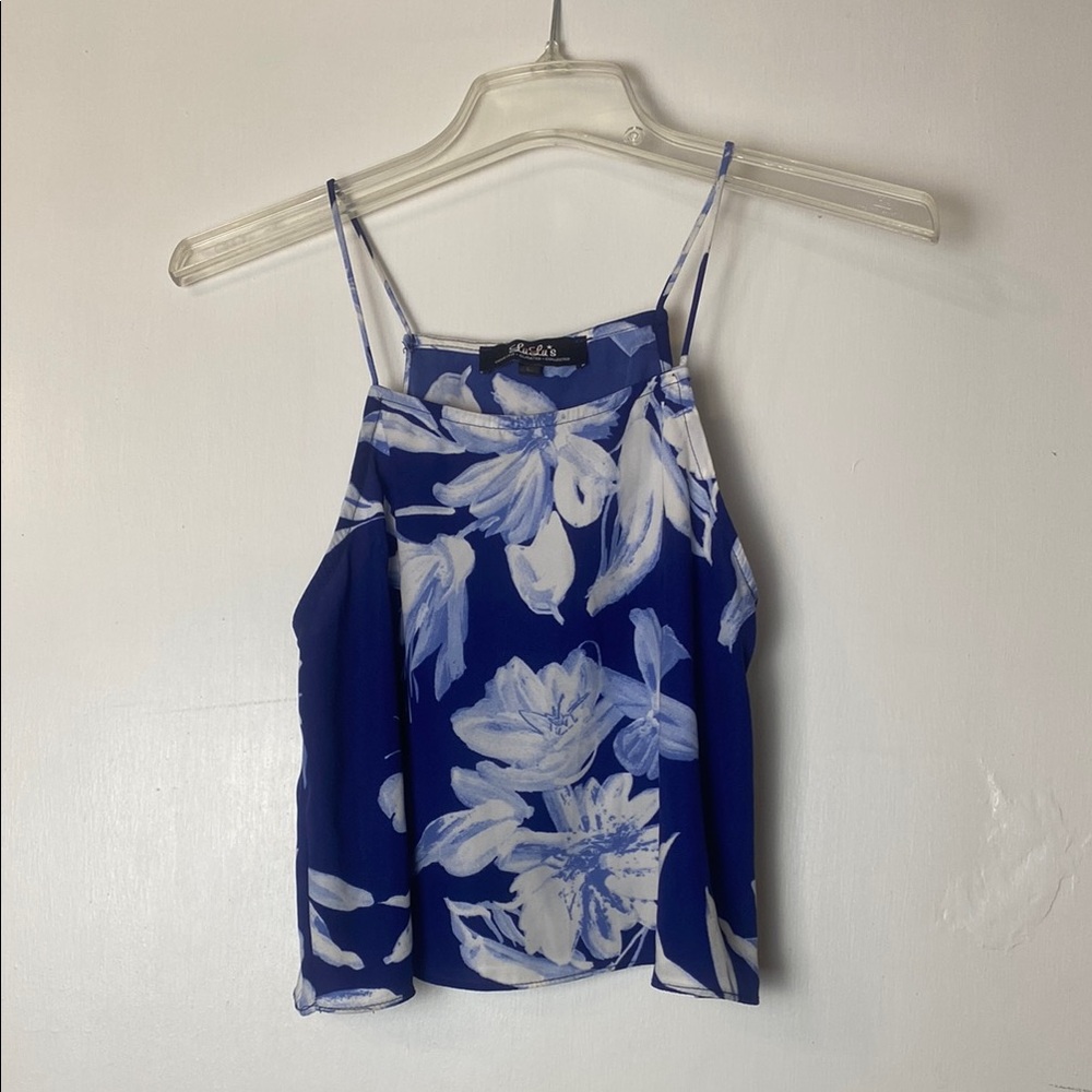 Lulu's Navy and White Floral Camisole